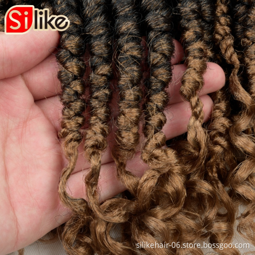 Senegalese passion Spring  twist hair Wavy 2X bomb crochet Twist  synthetic crochet braid hair 12" 12strands/pack ends curly